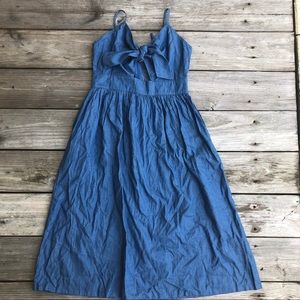 Listicle Bow Denim Dress